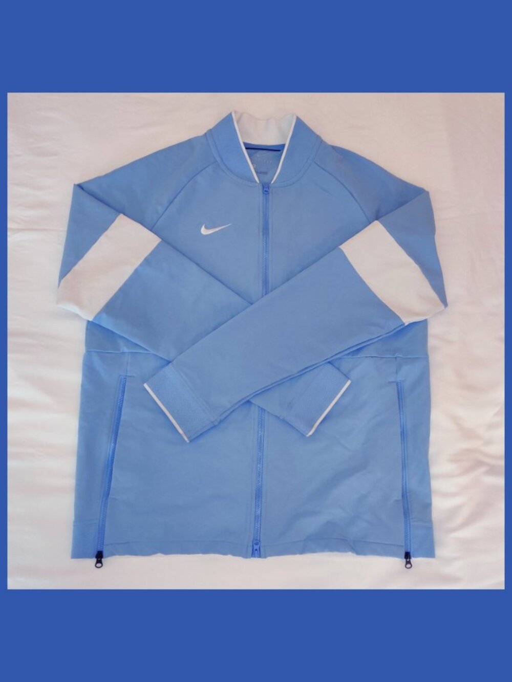 Nike Football Therma Jacket w/ Dri-Fit AO5854-448 Light Blue & White Men's M